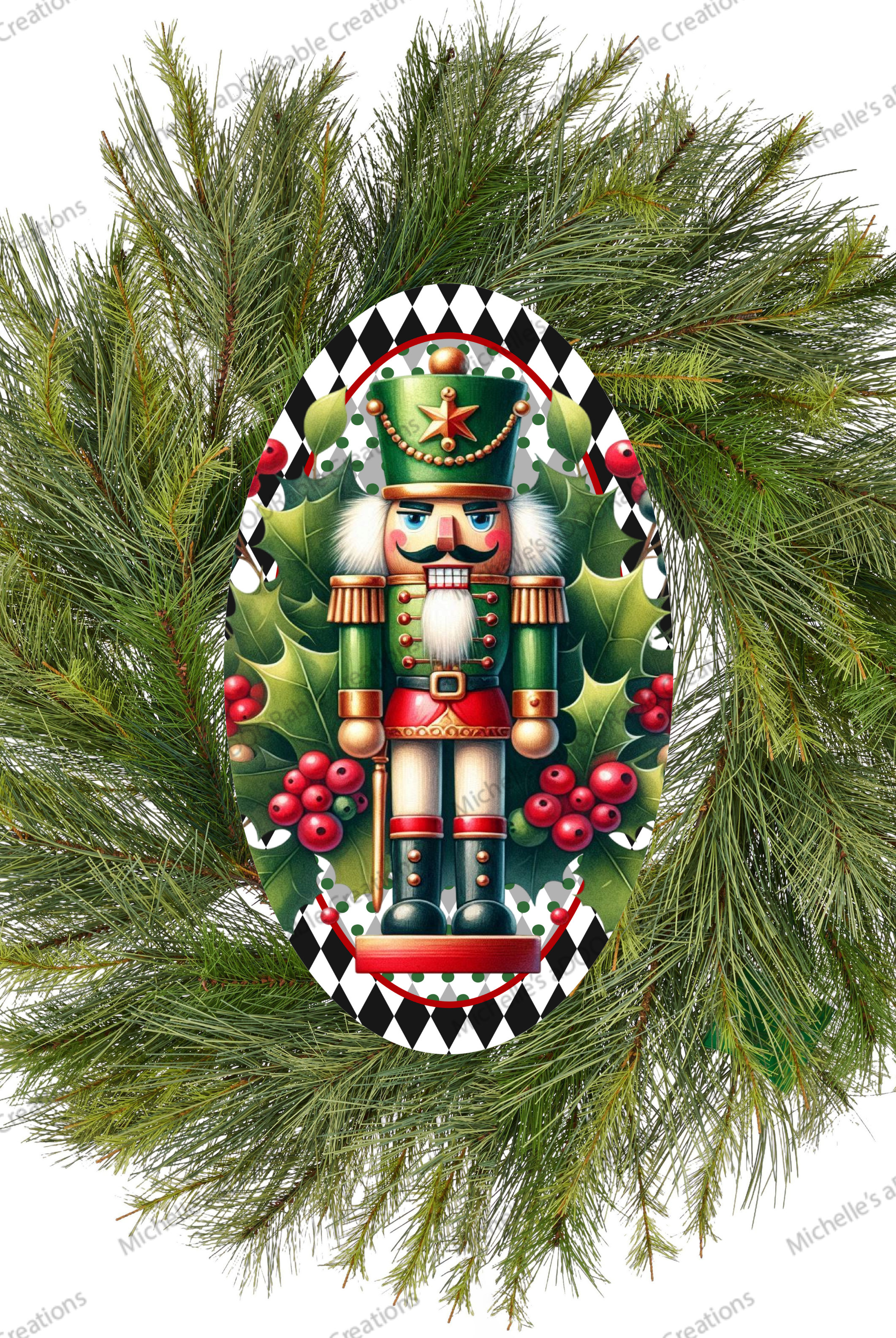 Shop For Traditional Red Green Oval Nutcracker Sign