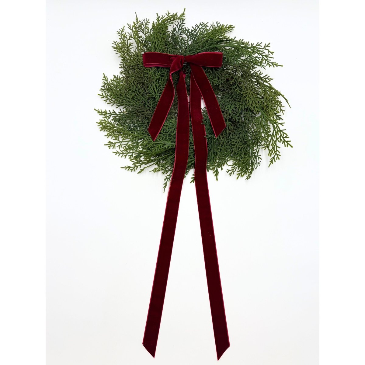 Shop For Traditional Red Mini Cedar Cabinet Wreaths with Ribbon