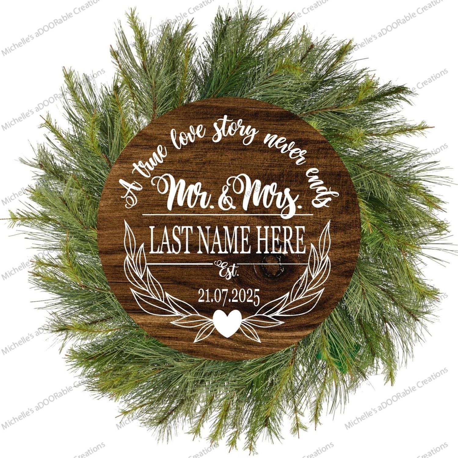 Shop For True Love Story Wedding Round Sign