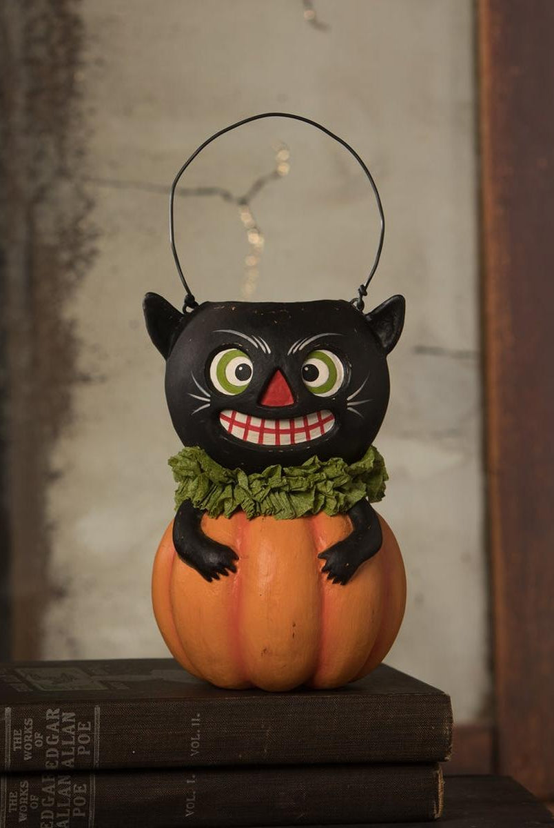 Shop For Vintage Black Cat in Pumpkin Bucket