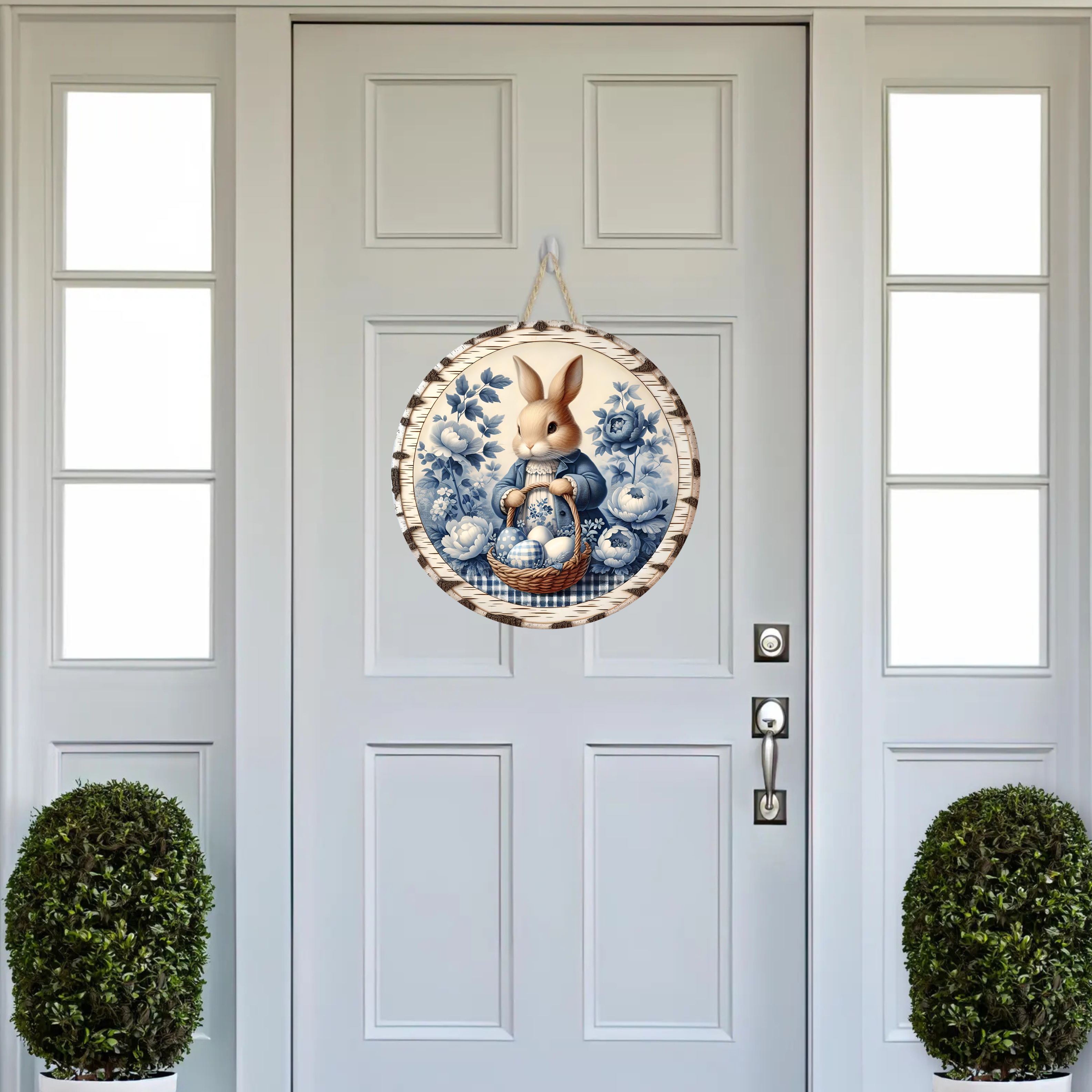 Shop For Vintage Bunny Blue Chinoiserie Sign