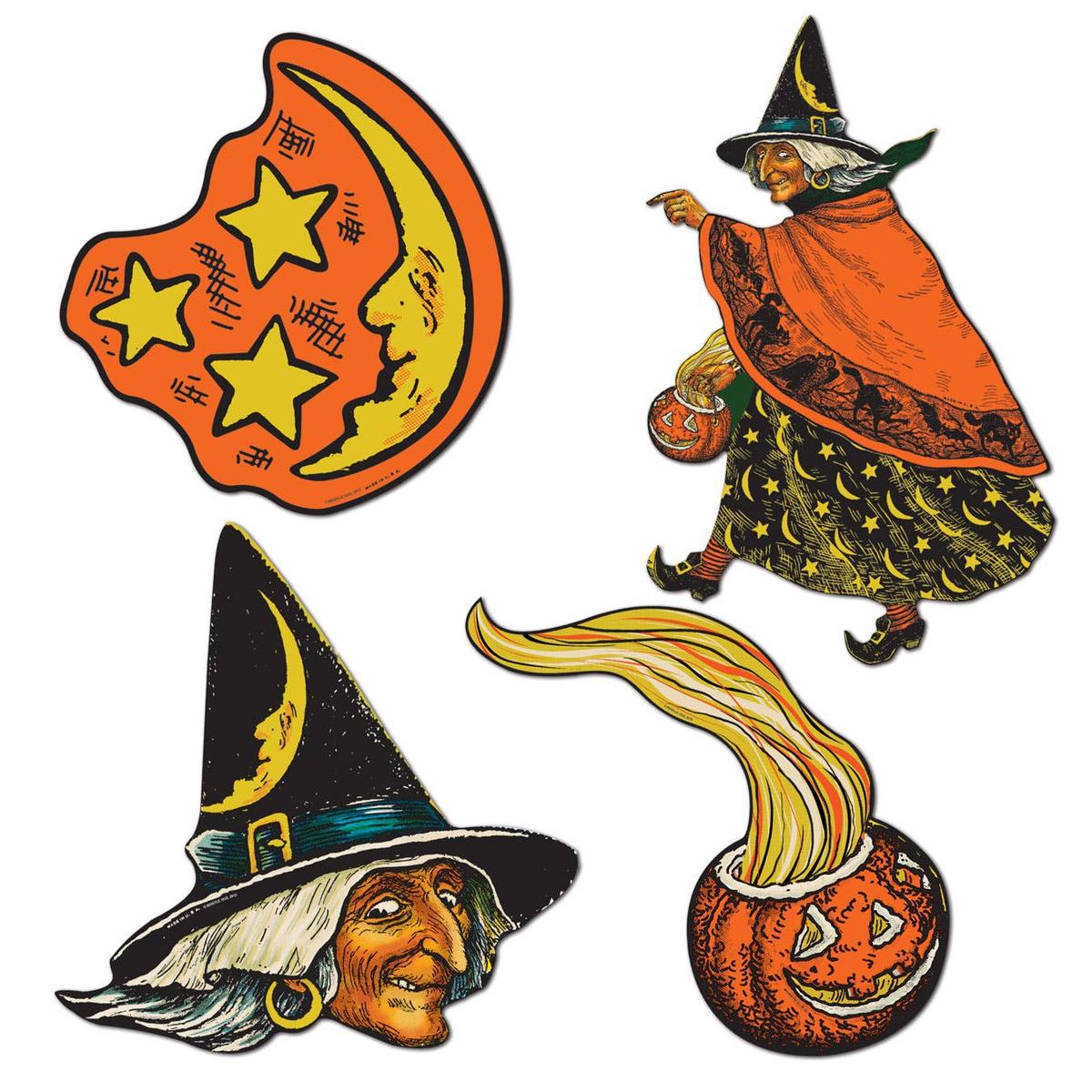 Shop For Vintage Halloween Cutouts, Set of 4
