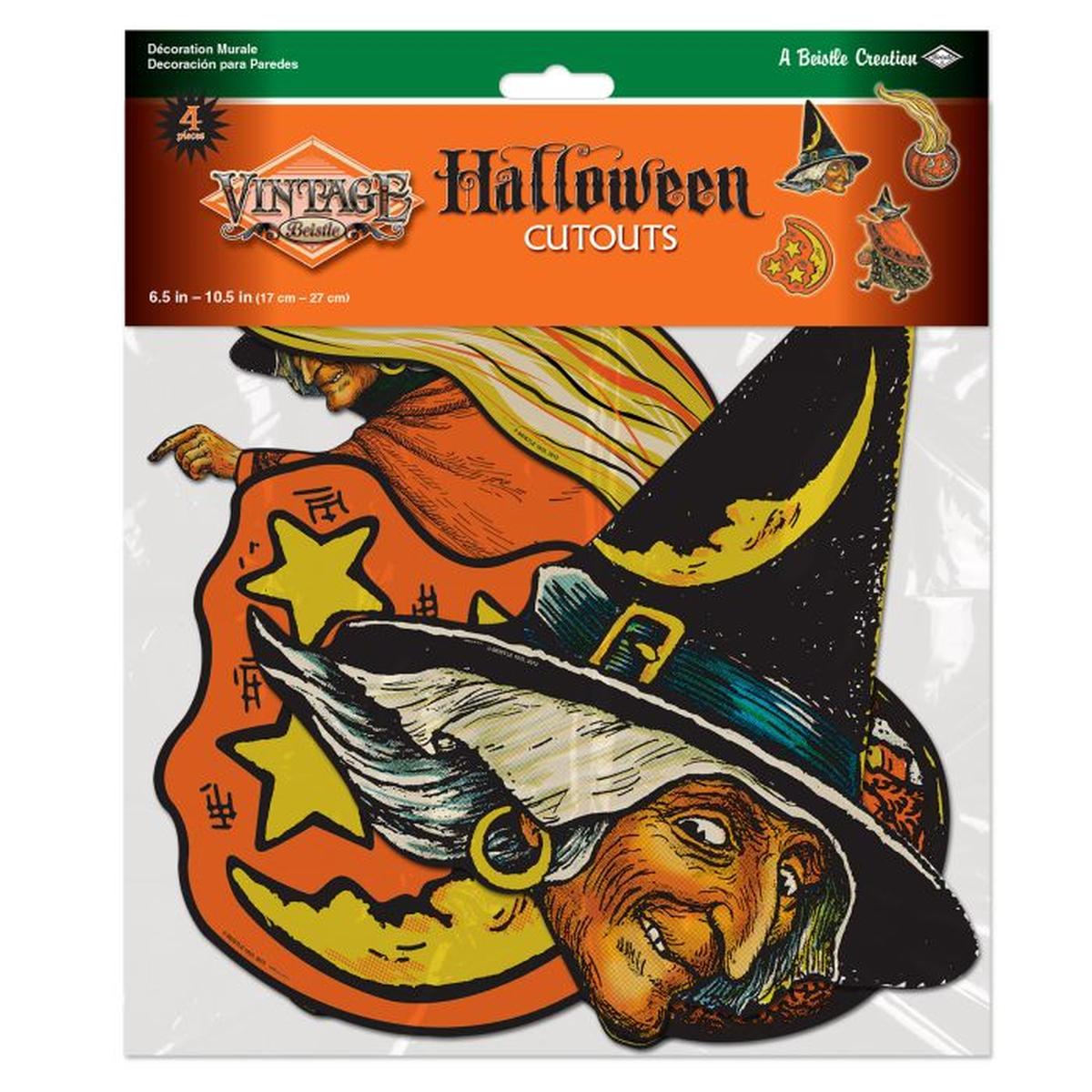 Shop For Vintage Halloween Cutouts, Set of 4