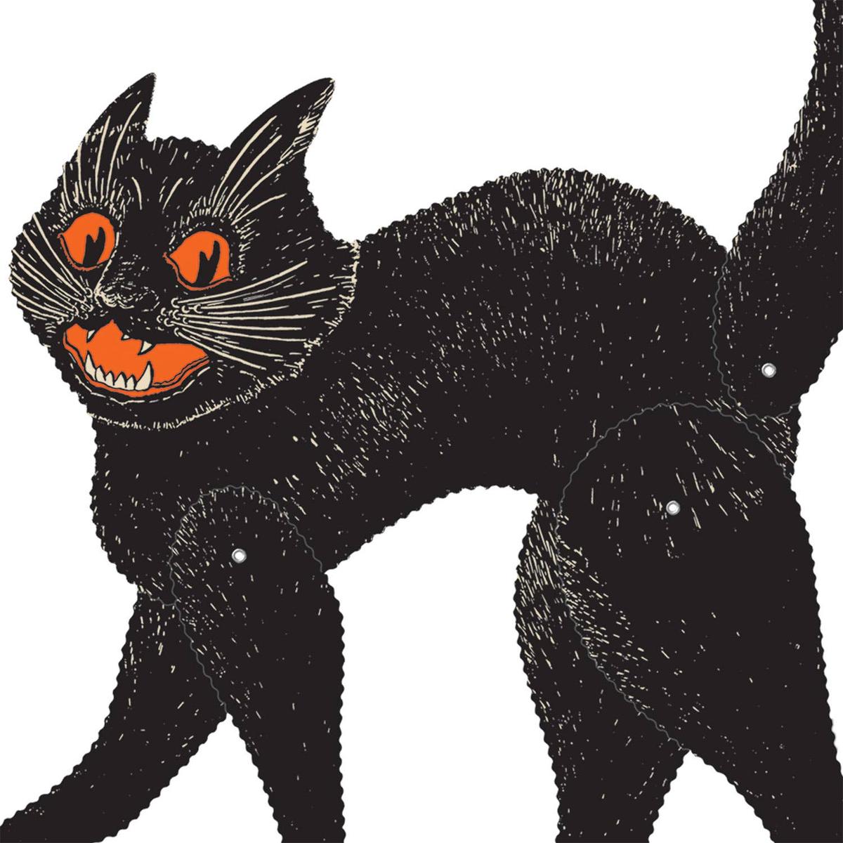 Shop For Vintage Halloween Jointed Scratch Cat