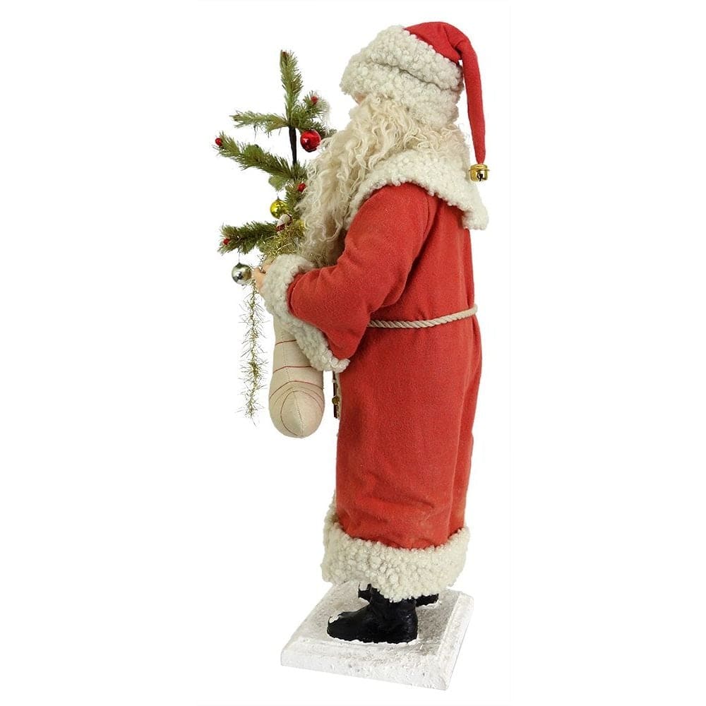 Vintage Santa Holding Stocking