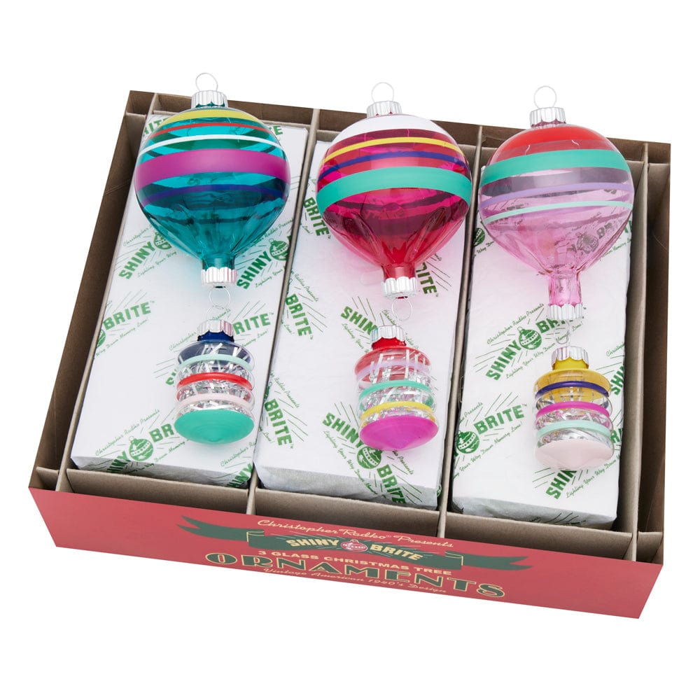 Shop For Vivid Vintage 3 Count 5" Shapes Glass Christmas Ornament Set