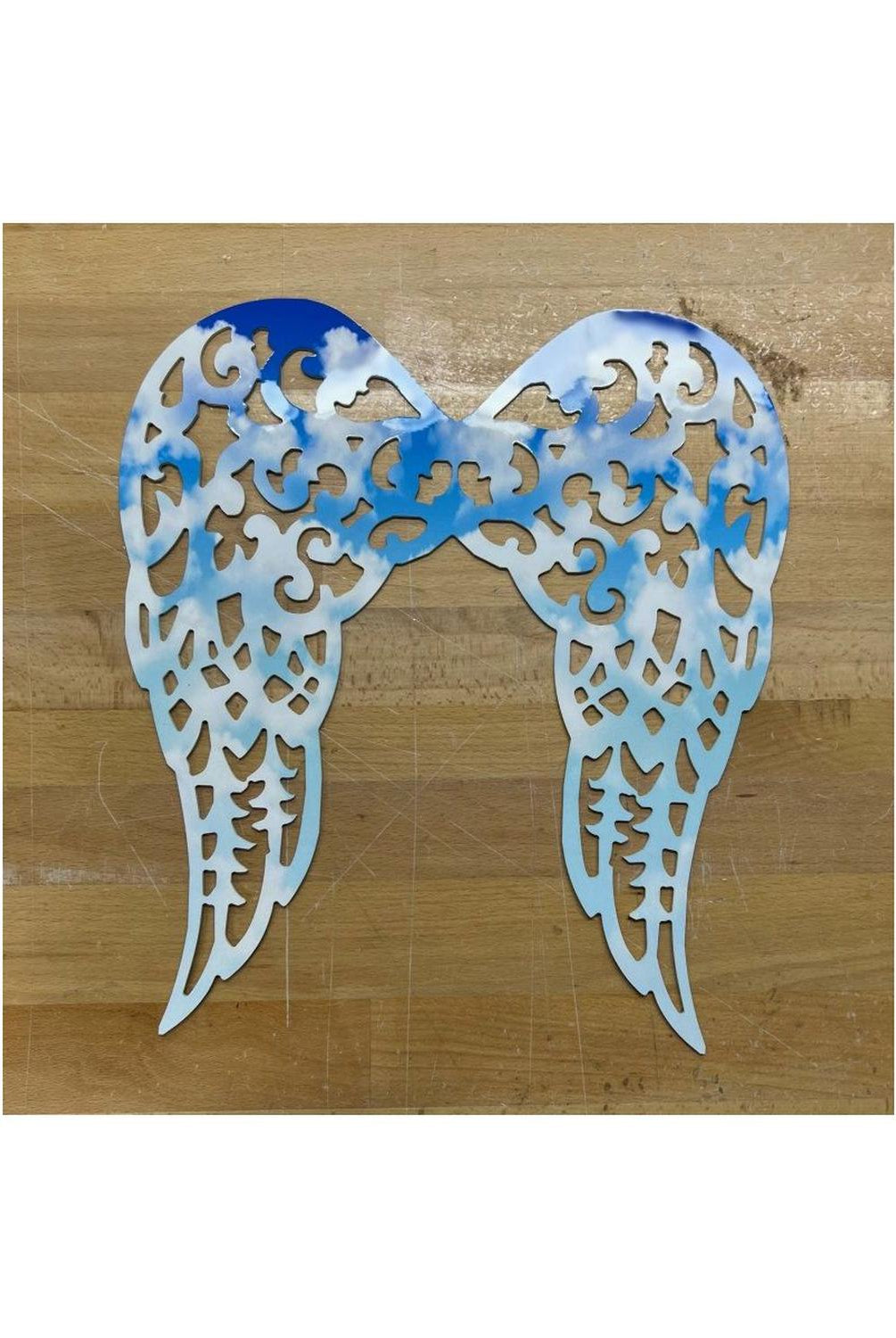 Shop For Waterproof Filigree Angel Wings: Blue Cloud Sky
