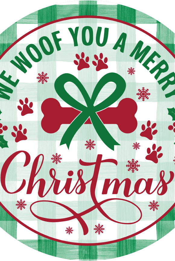 Shop For We Woof You A Merry Christmas Round Sign