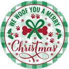 Shop For We Woof You A Merry Christmas Round Sign