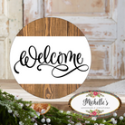 Shop For Welcome Faux Wood Round Sign