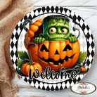 Shop For Welcome Halloween Frankenstein Pumpkin Sign