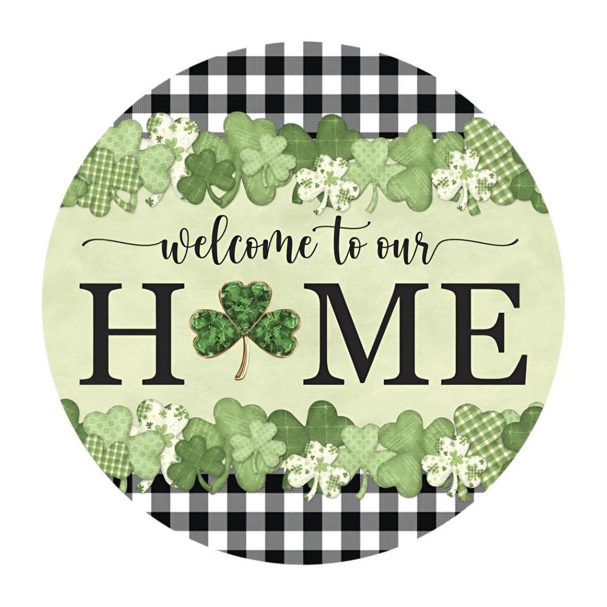 Shop For Welcome To Our Home Green Clover Sign
