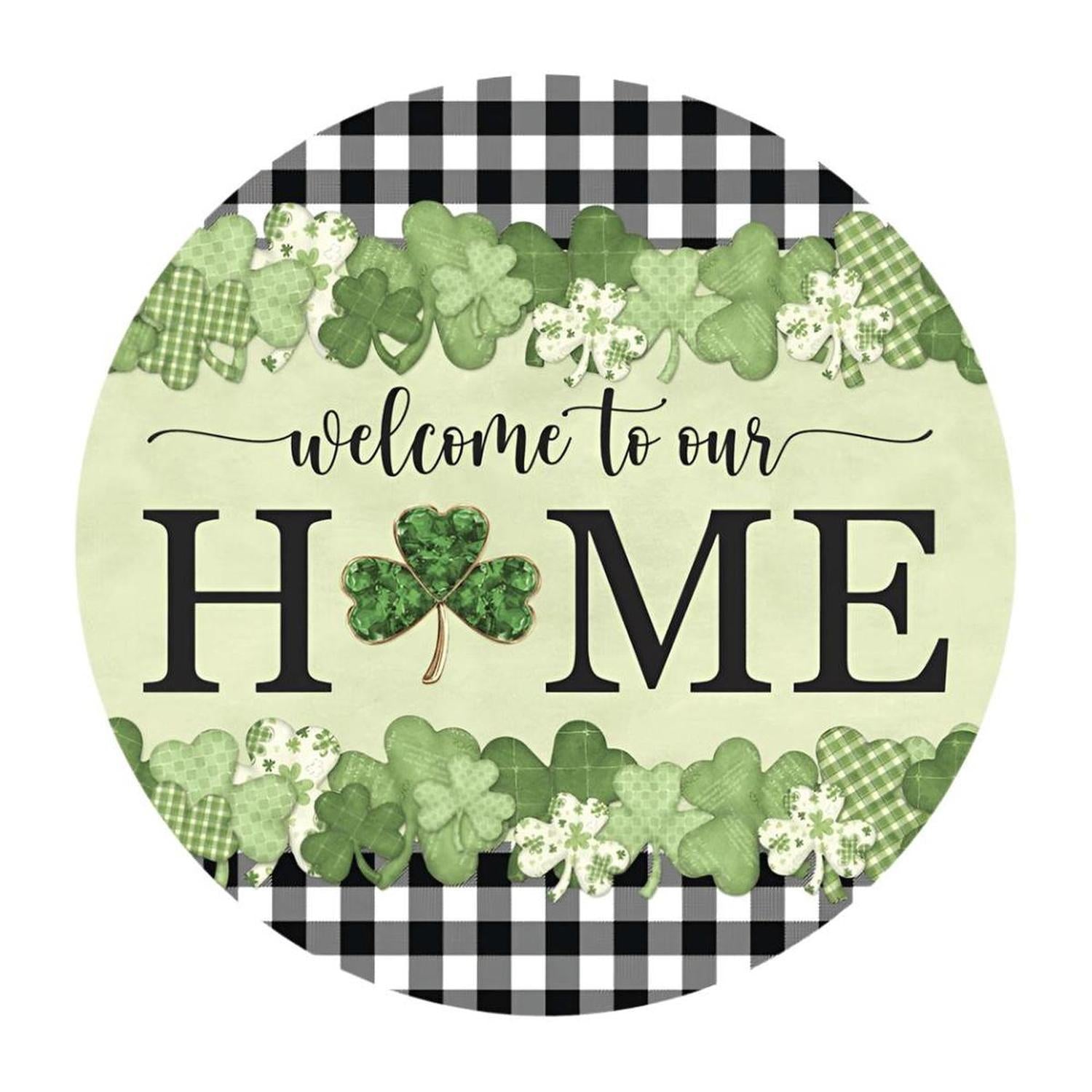 Shop For Welcome To Our Home Green Clover Sign