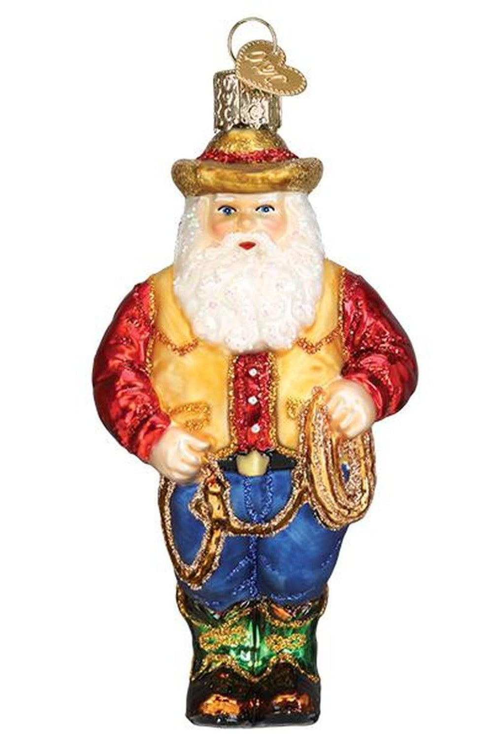 Western Santa Ornament