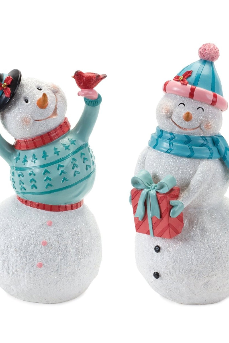 Shop For Whimsical Snowman Figurine (Set of 2) at Michelle's aDOORable Creations