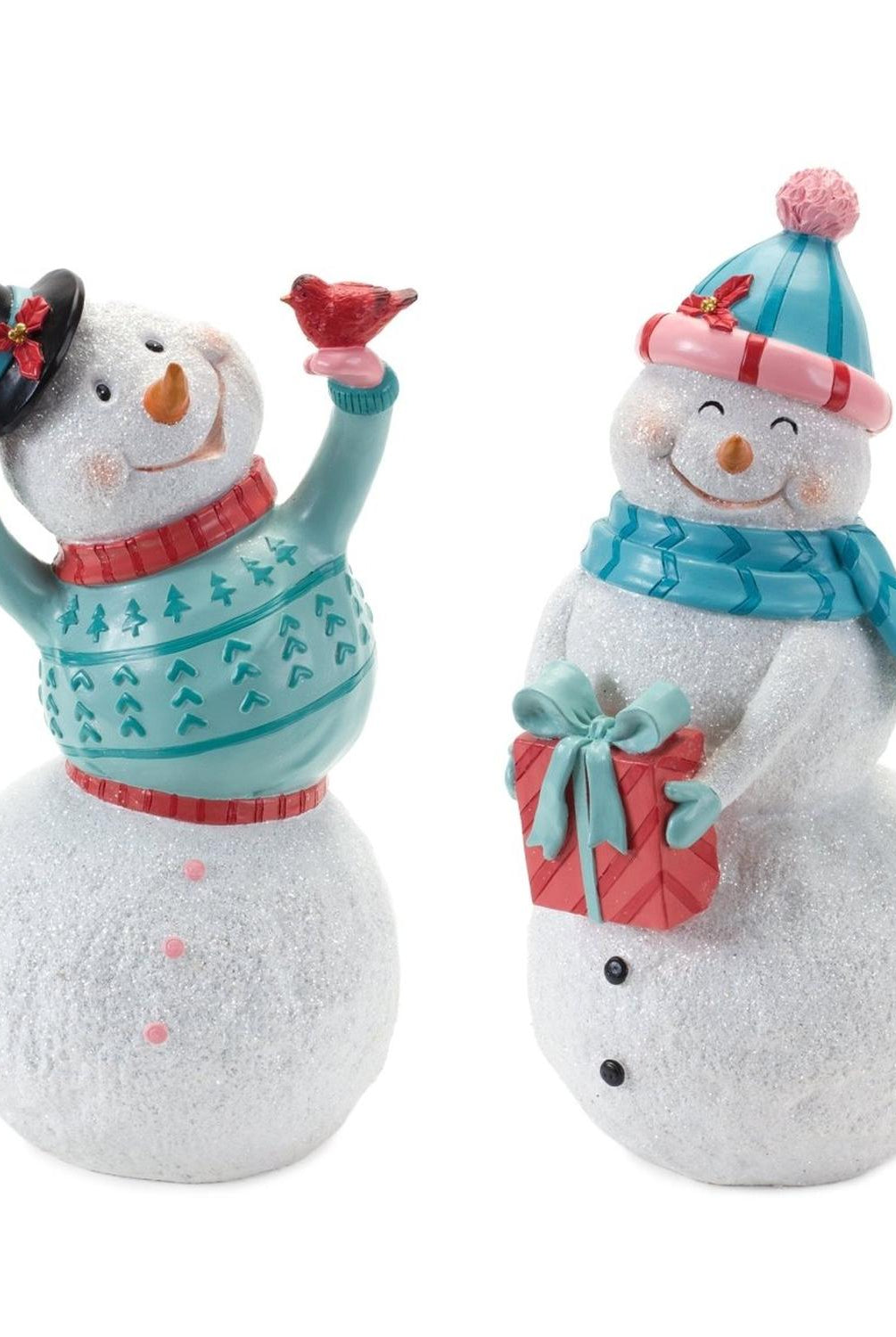 Whimsical Snowman Figurine (Set of 2)