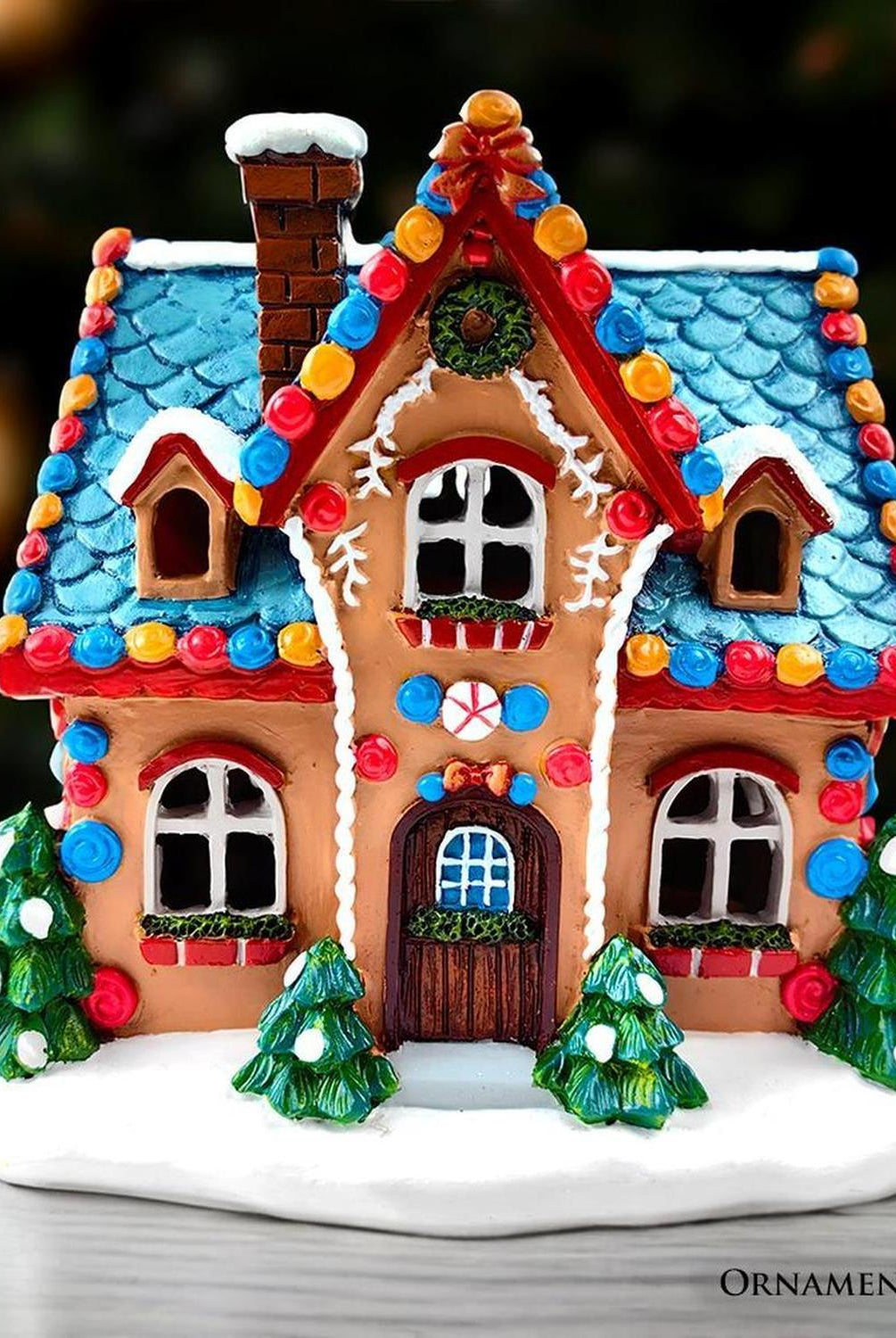 7" LED Whimsically Sweet Gingerbread House