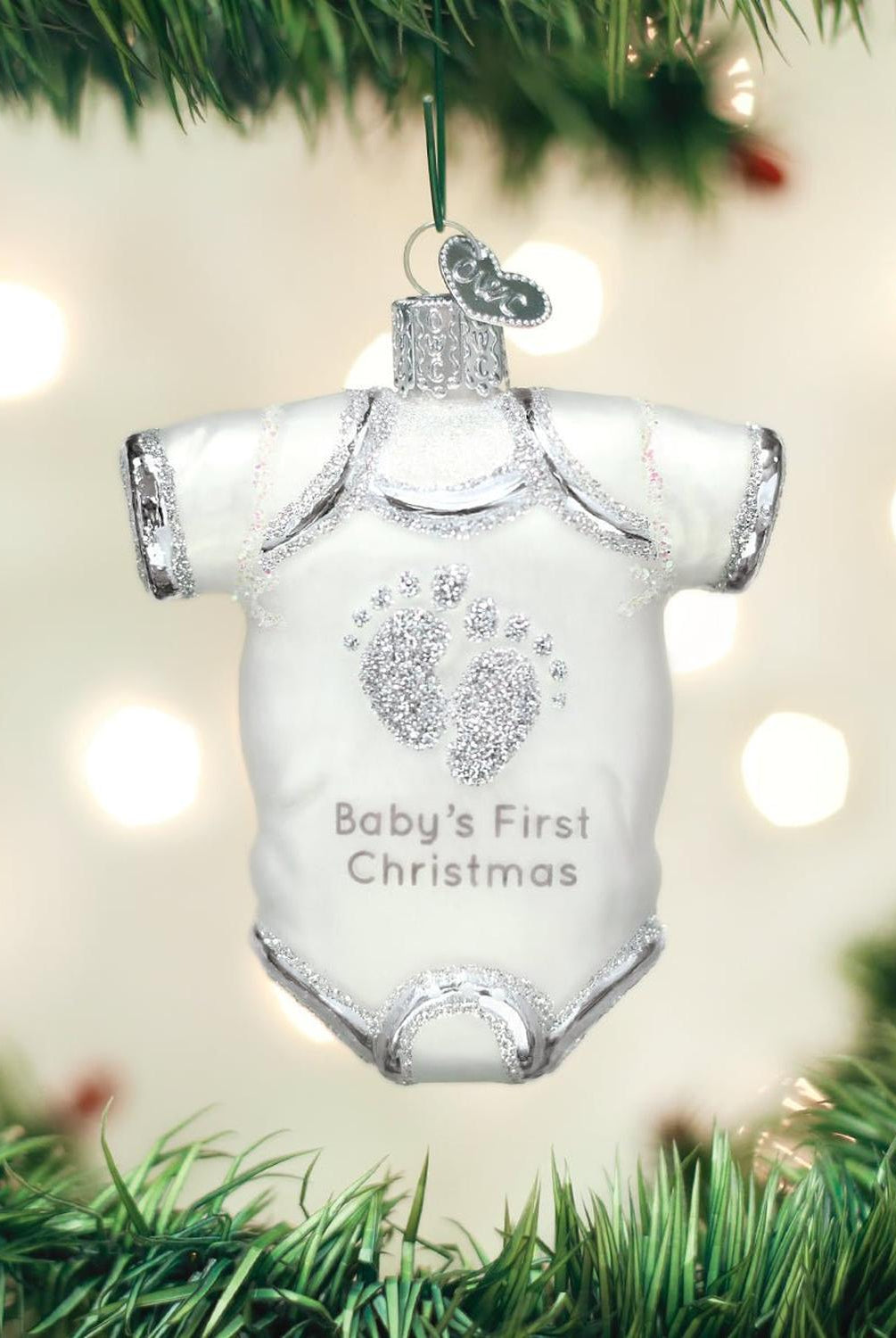 White Baby Onesie Ornament