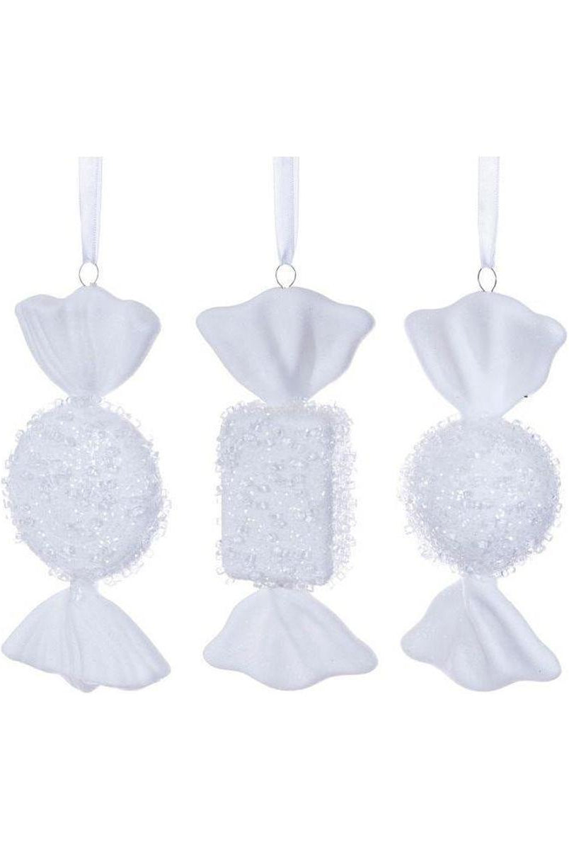 Shop For White Icy Sugar Flat Candy