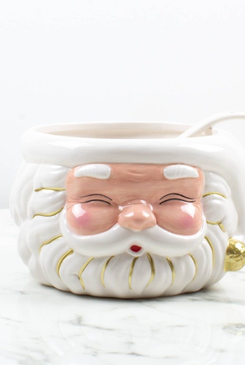 Shop For White Santa Punch Bowl & Ladle