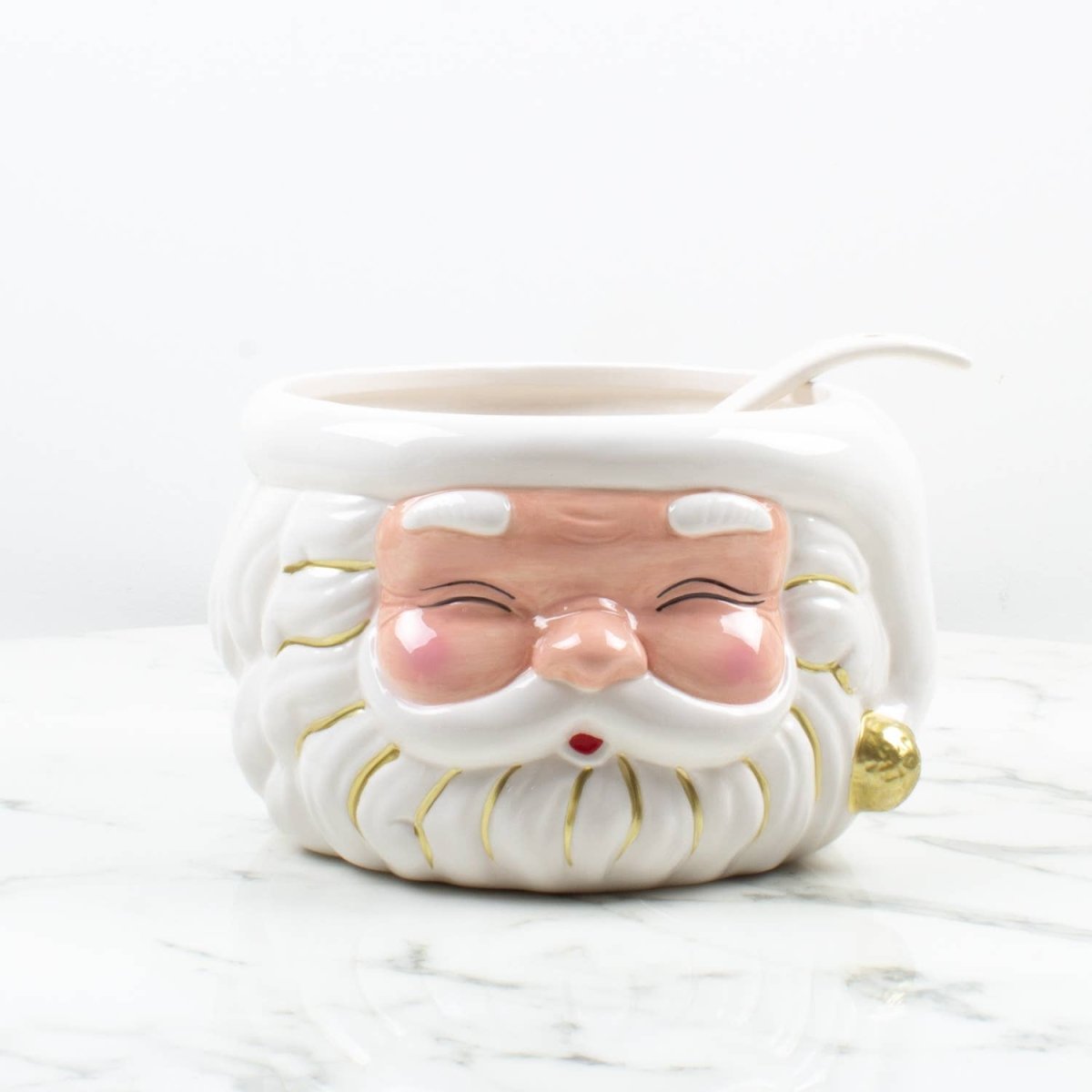 Shop For White Santa Punch Bowl & Ladle