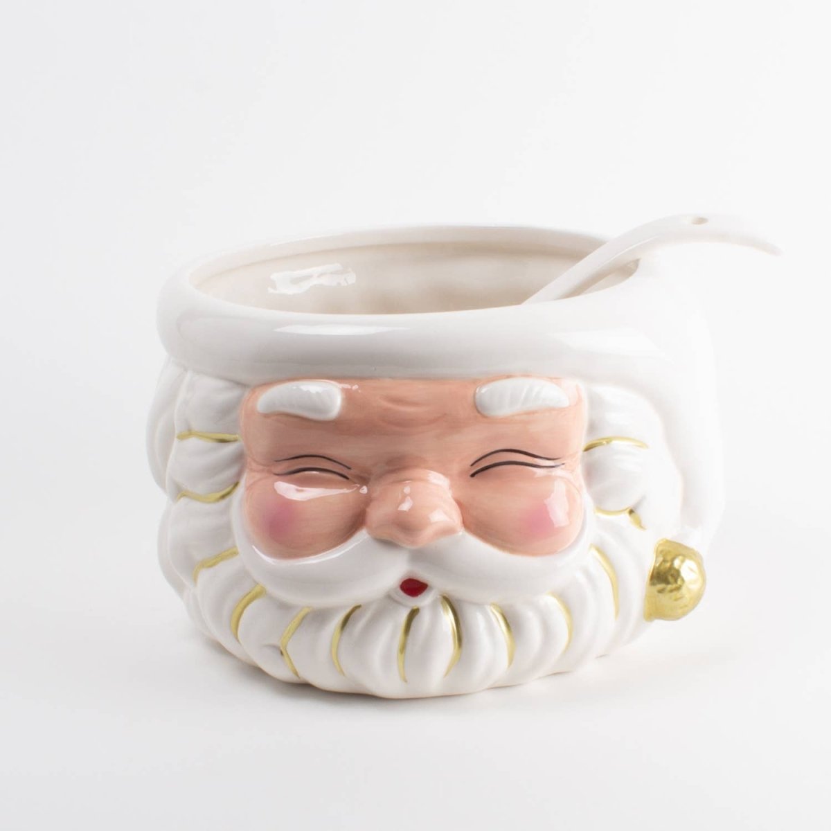 Shop For White Santa Punch Bowl & Ladle