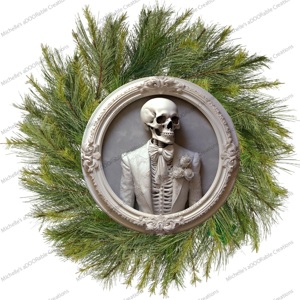 Shop For White Suit Skeleton Groom Portrait Sign