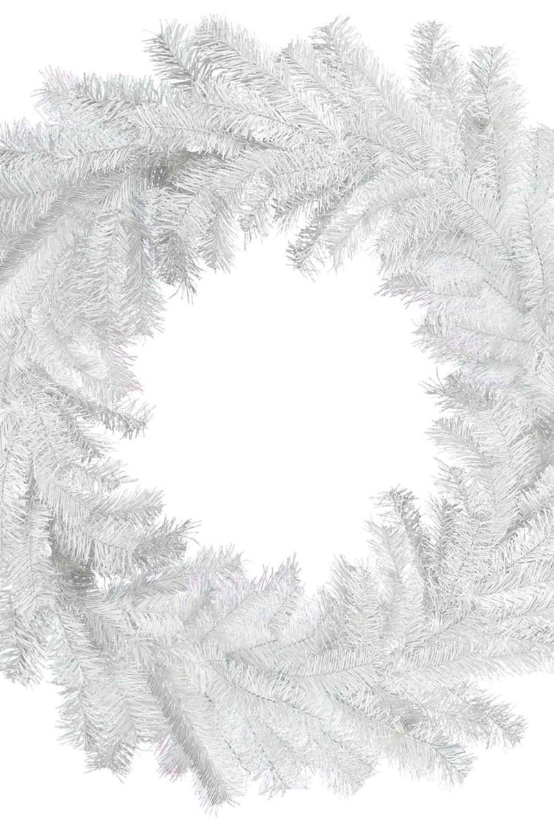 Shop For White Tinsel Wreaths (18in - 36in)