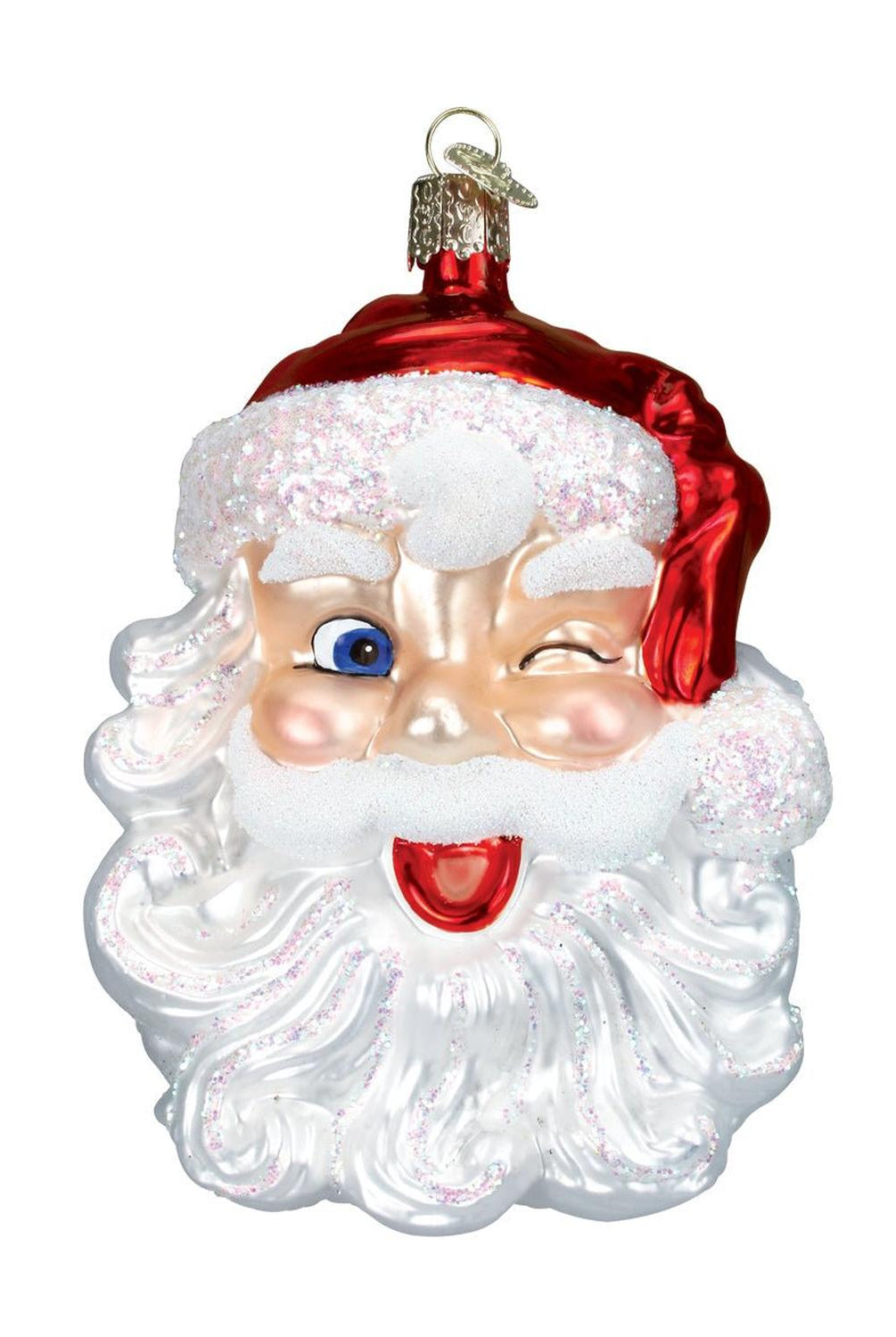 Winking Santa Ornament