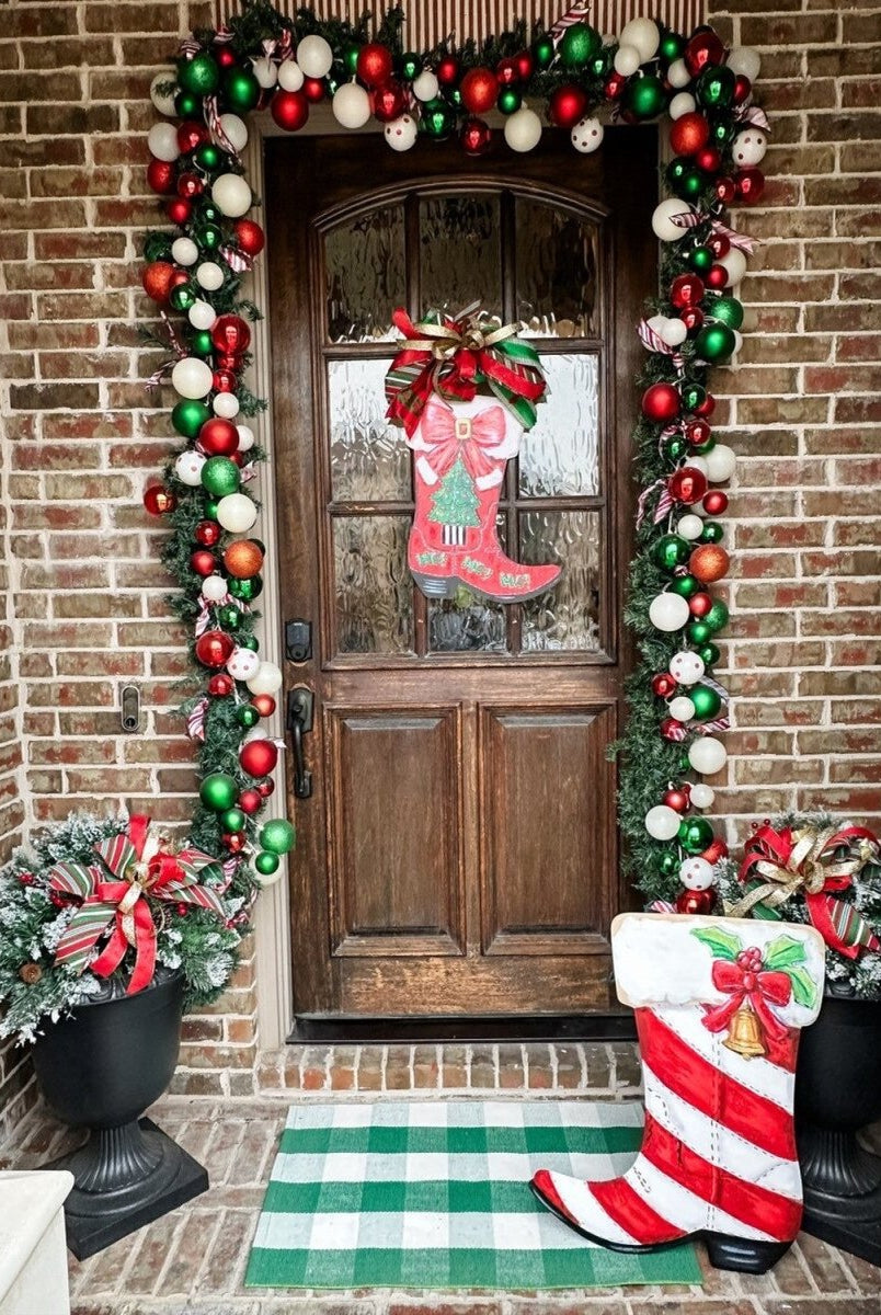 Shop For Yard Candy Cane Cowboy Boot (Stake/Hanger/Easel)