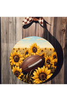 Fall Sunflower Football Round Sign - Michelle's aDOORable Creations - Signature Signs