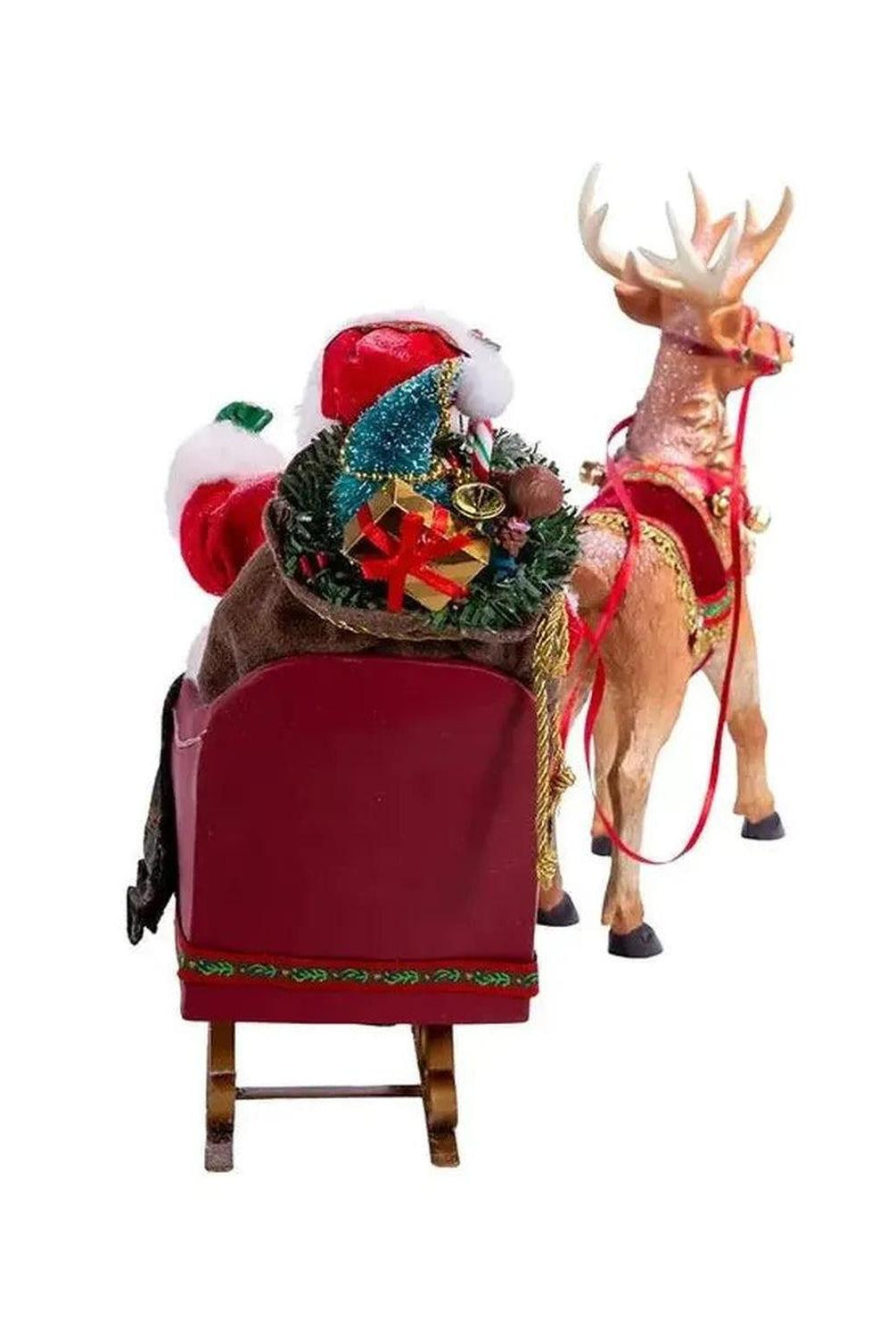 Kurt Adler 10-Inch Santa in Sleigh with Deer