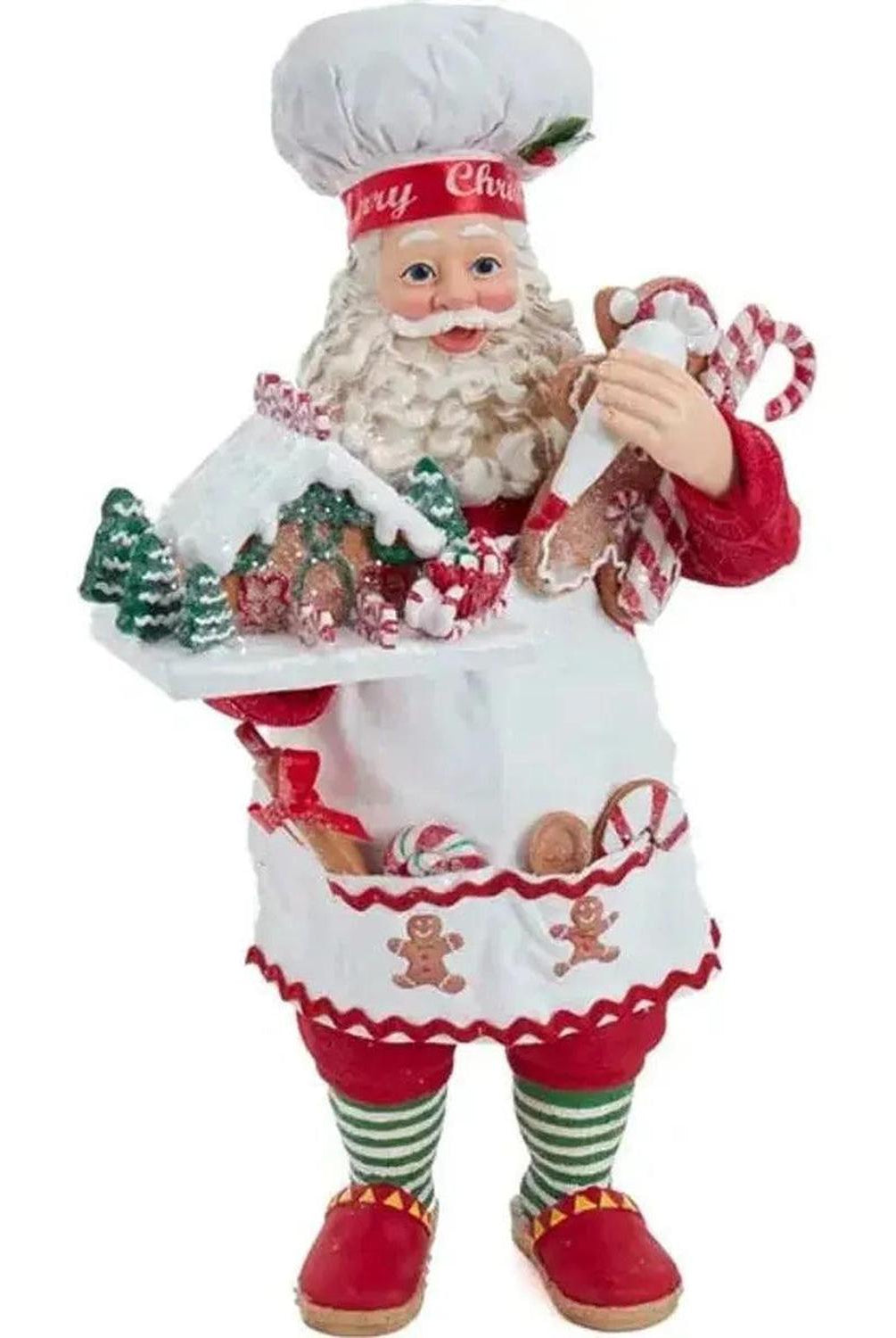 Kurt Adler 10.5" Fabriché™ Gingerbread Chef Santa