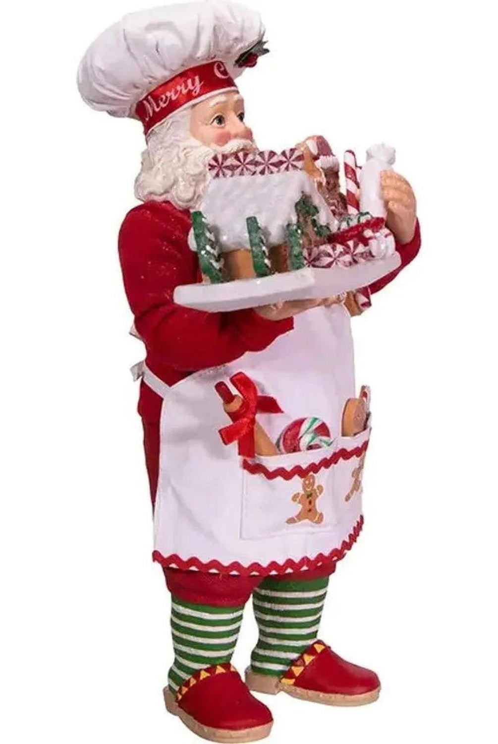 Kurt Adler 10.5" Fabriché™ Gingerbread Chef Santa