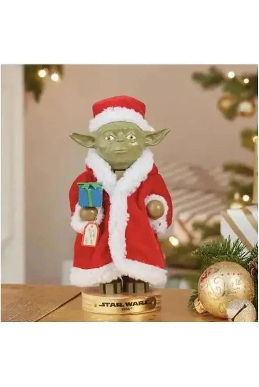 Kurt Adler 9-Inch Yoda in Santa Robe Nutcracker