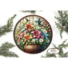 Shop For Tropical Floral Hummingbird Round Sign at Michelle's aDOORable Creations