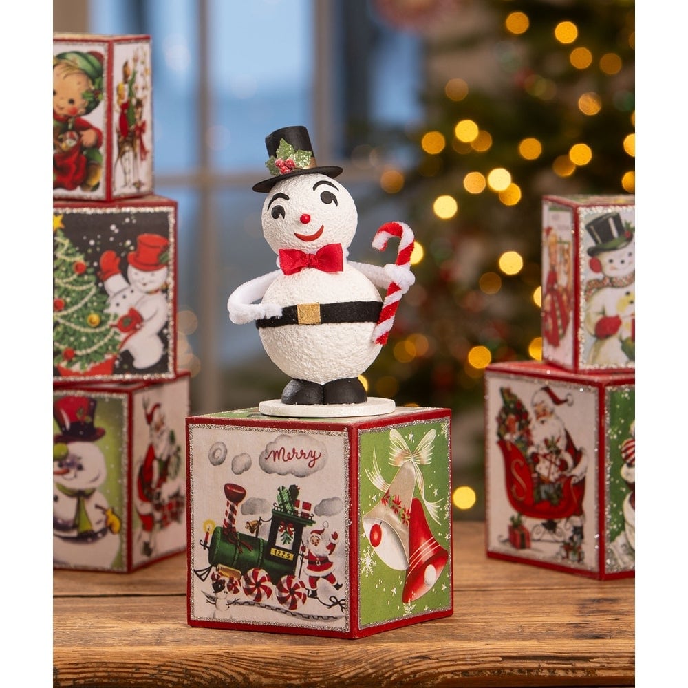 Vintage Jolly Snowman Figurine