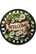 Welcome Ladybug Daisy Round Sign - Michelle's aDOORable Creations - Signature Signs