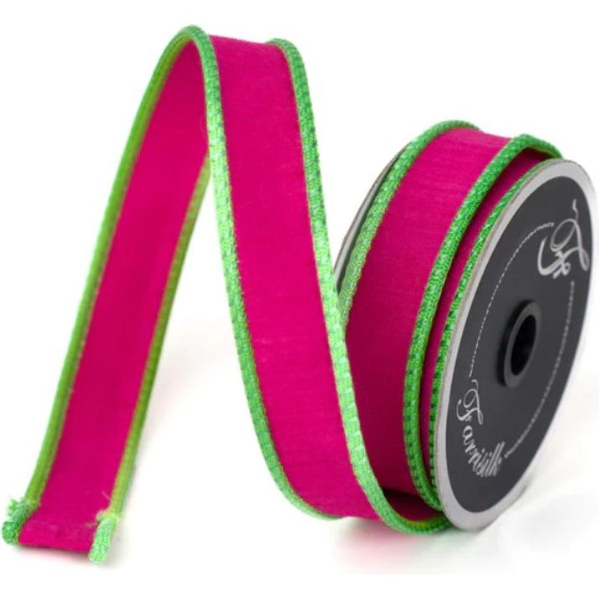 Shop For 1" Accent Cord Ribbon: Hot Pink/Lime (10 Yards) at Michelle's aDOORable Creations