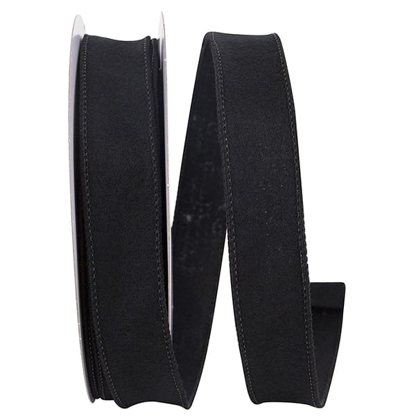 Shop For 1" Felt Fuzz Petite Ribbon: Black (10 Yards) at Michelle's aDOORable Creations