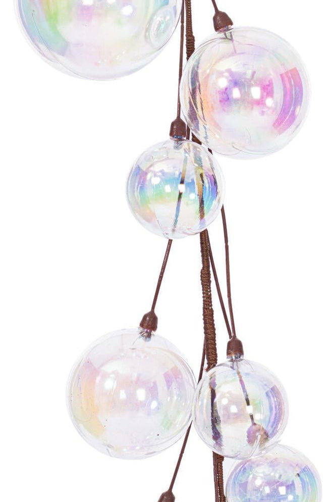 10' Clear Iridescent Branch Ball Wire Garland - Michelle's aDOORable Creations - Garland