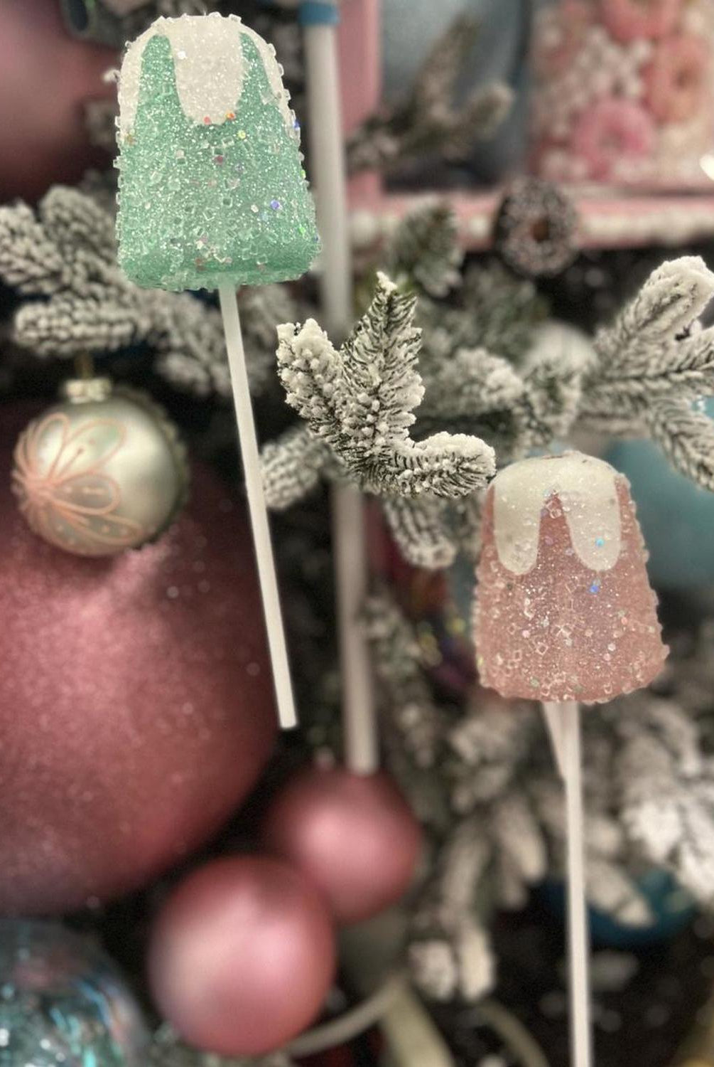 10" Green Gumdrop Lollipop Ornament (Set of 3)