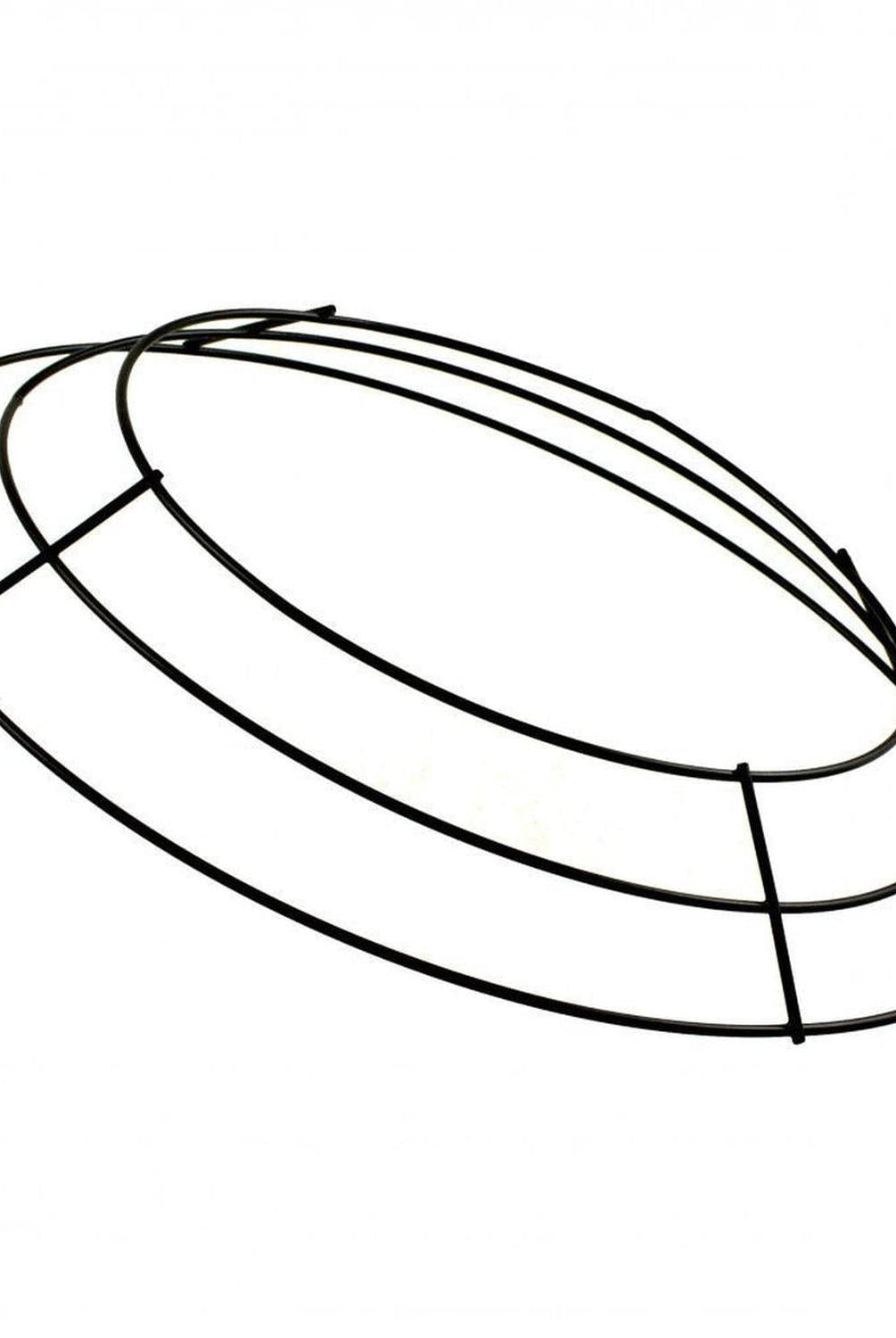 10-inch Plain Wire Wreath Form: 3 Wire Black Frames