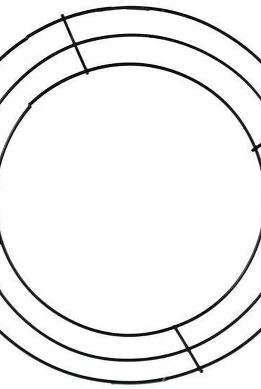 10-inch Plain Wire Wreath Form: 3 Wire Black Frames