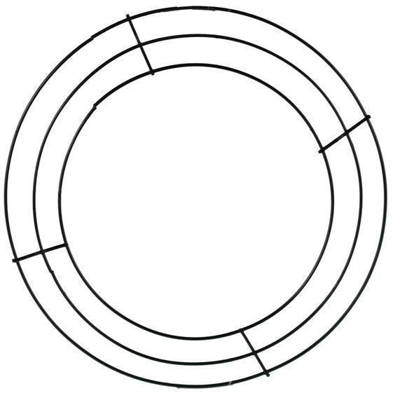 Shop For 10 - inch Plain Wire Wreath Form: 3 Wire Black Frames at Michelle's aDOORable Creations