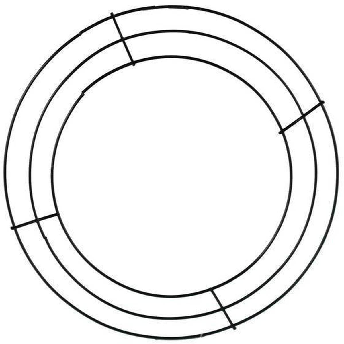 Shop For 10 - inch Plain Wire Wreath Form: 3 Wire Black Frames at Michelle's aDOORable Creations