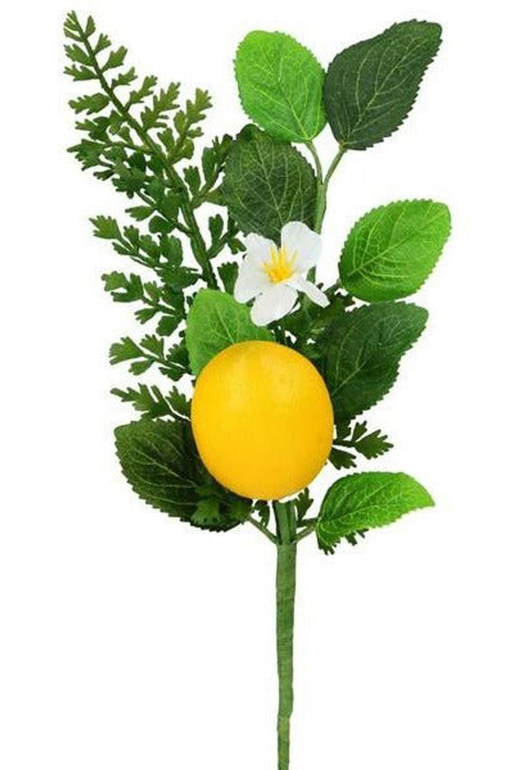 Shop For 10" Mixed Greenery Lemon Floral Stem Pick at Michelle's aDOORable Creations