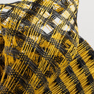 Shop For 10" Poly Burlap Check Mesh Ribbon: Black & Yellow at Michelle's aDOORable Creations