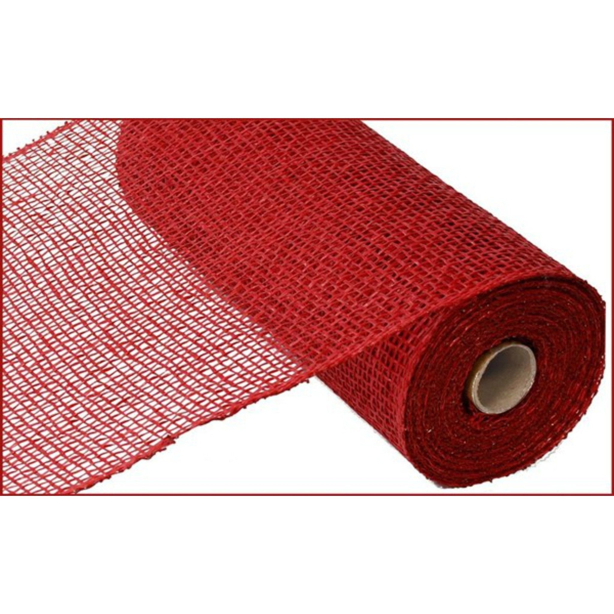 Shop For 10" Poly Burlap Mesh Ribbon: Cranberry Red at Michelle's aDOORable Creations