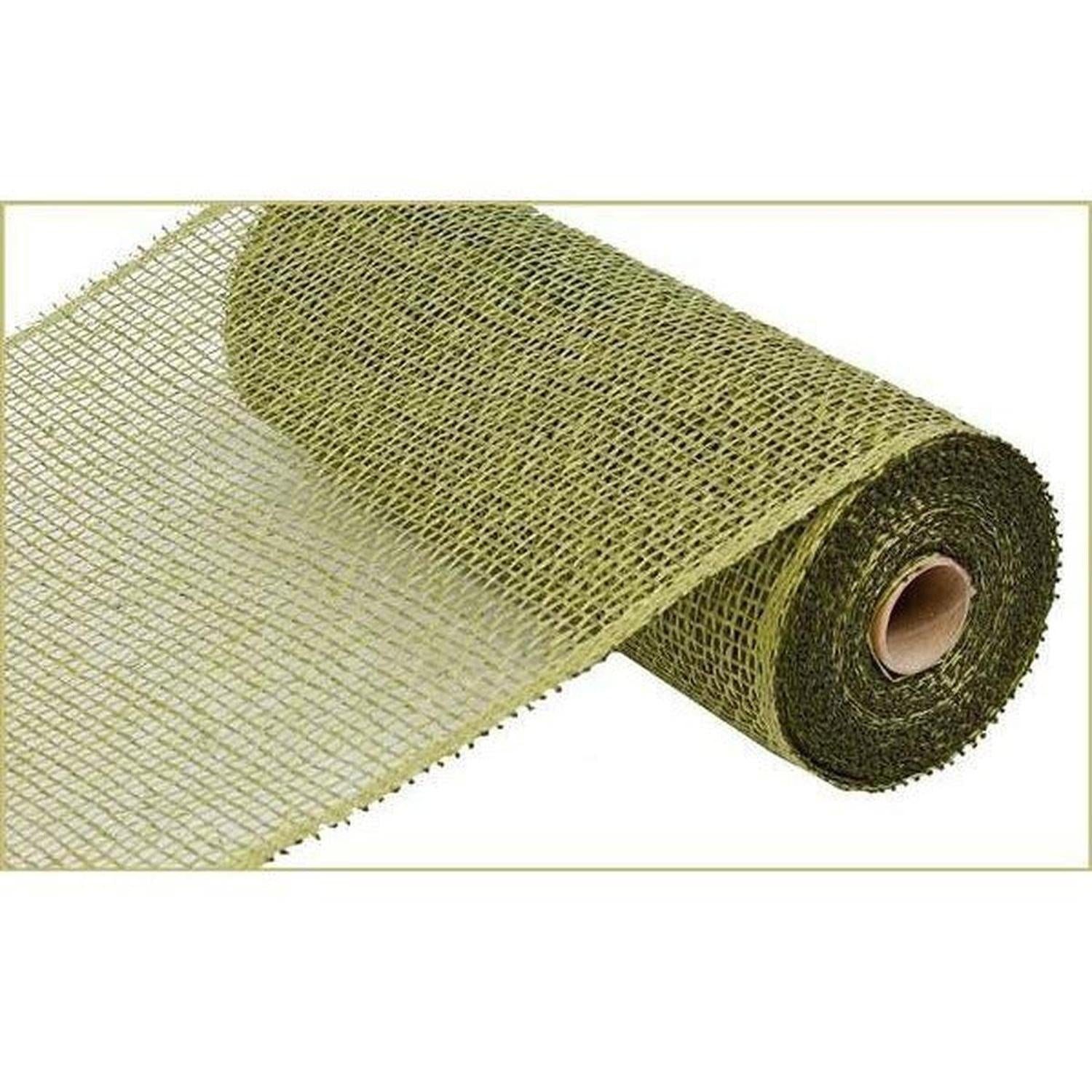 Shop For 10" Poly Burlap Mesh Ribbon: Olive Green at Michelle's aDOORable Creations
